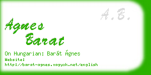 agnes barat business card