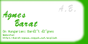 agnes barat business card